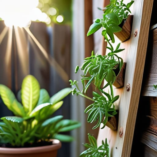 A vertical herb garden for your balcony.
