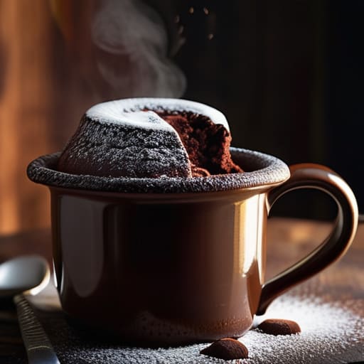 The "No-Fail" Chocolate Mug Cake in mug.