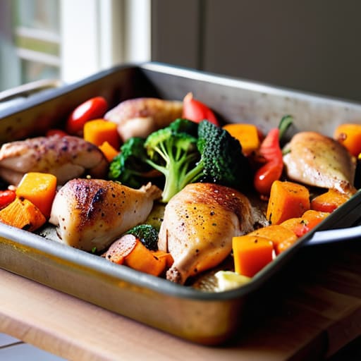 The One-Pan Sheet Pan Roast meal.