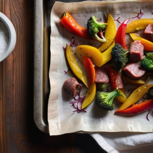 The One-Pan Sheet Pan Sausage and Veggies.