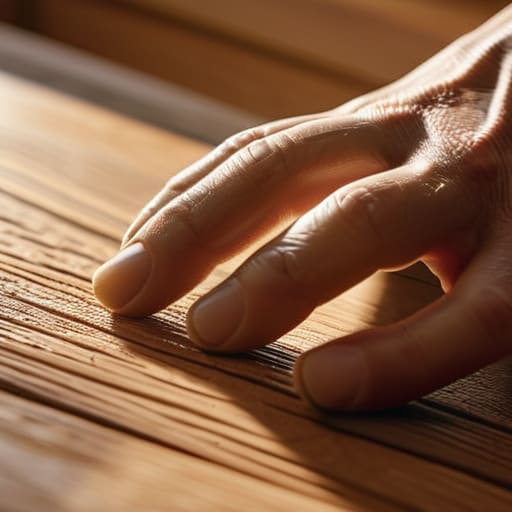 Removing surface scratches from timber with ease.