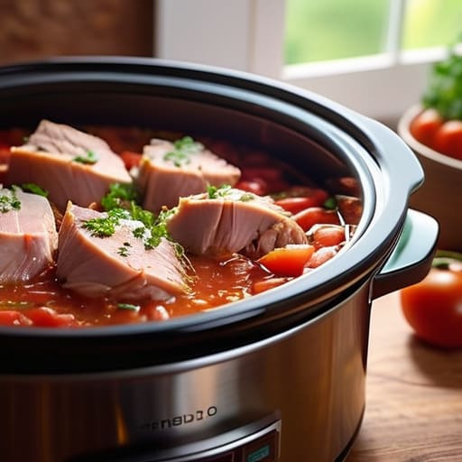 Slow cooker Salsa Chicken Tacos.