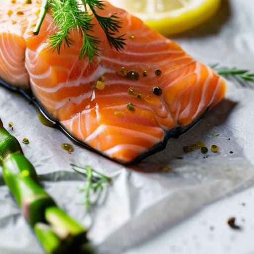 Sheet Pan Lemon-Herb Salmon with asparagus.