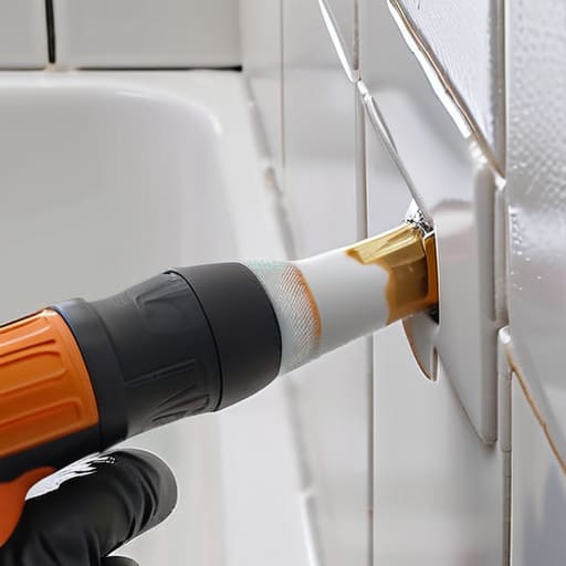 Applying sealant while finishing strong.