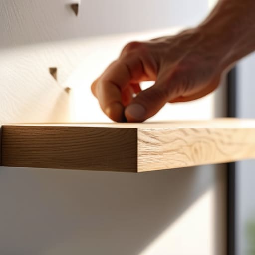 Guide on how to install a shelf.